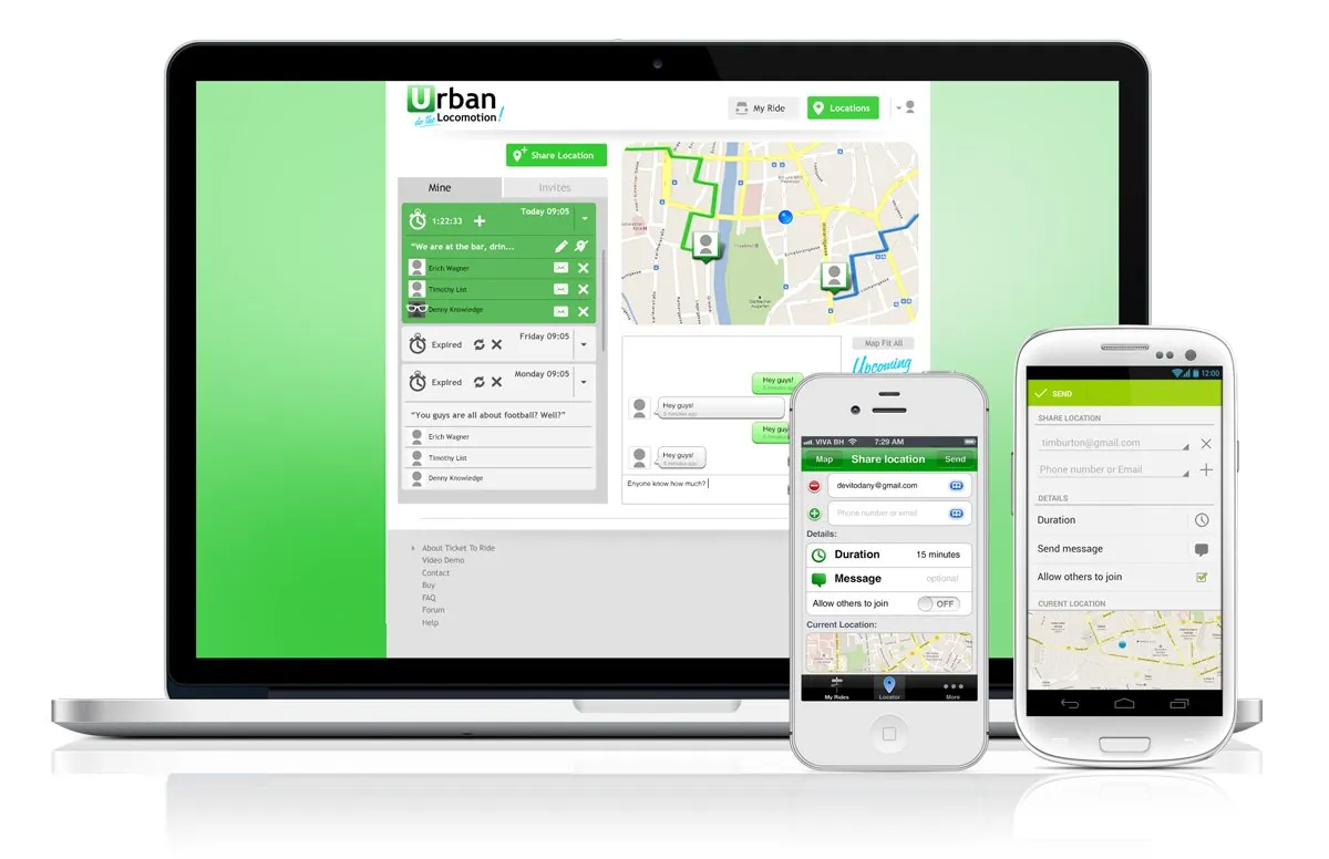 Commute App, Desktop & Native Mobile Apps