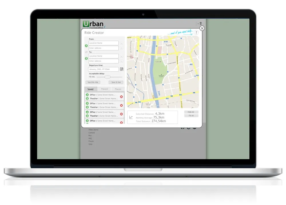 Commute App, Desktop & Native Mobile Apps