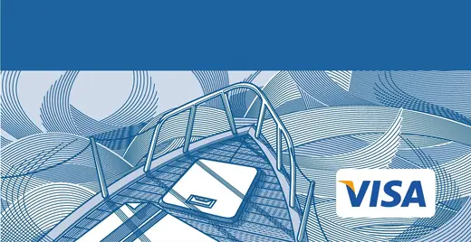 VISA Credit Card: Branch sign with the VISA card artwork