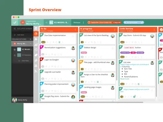 VivifyScrum, Desktop & Web App