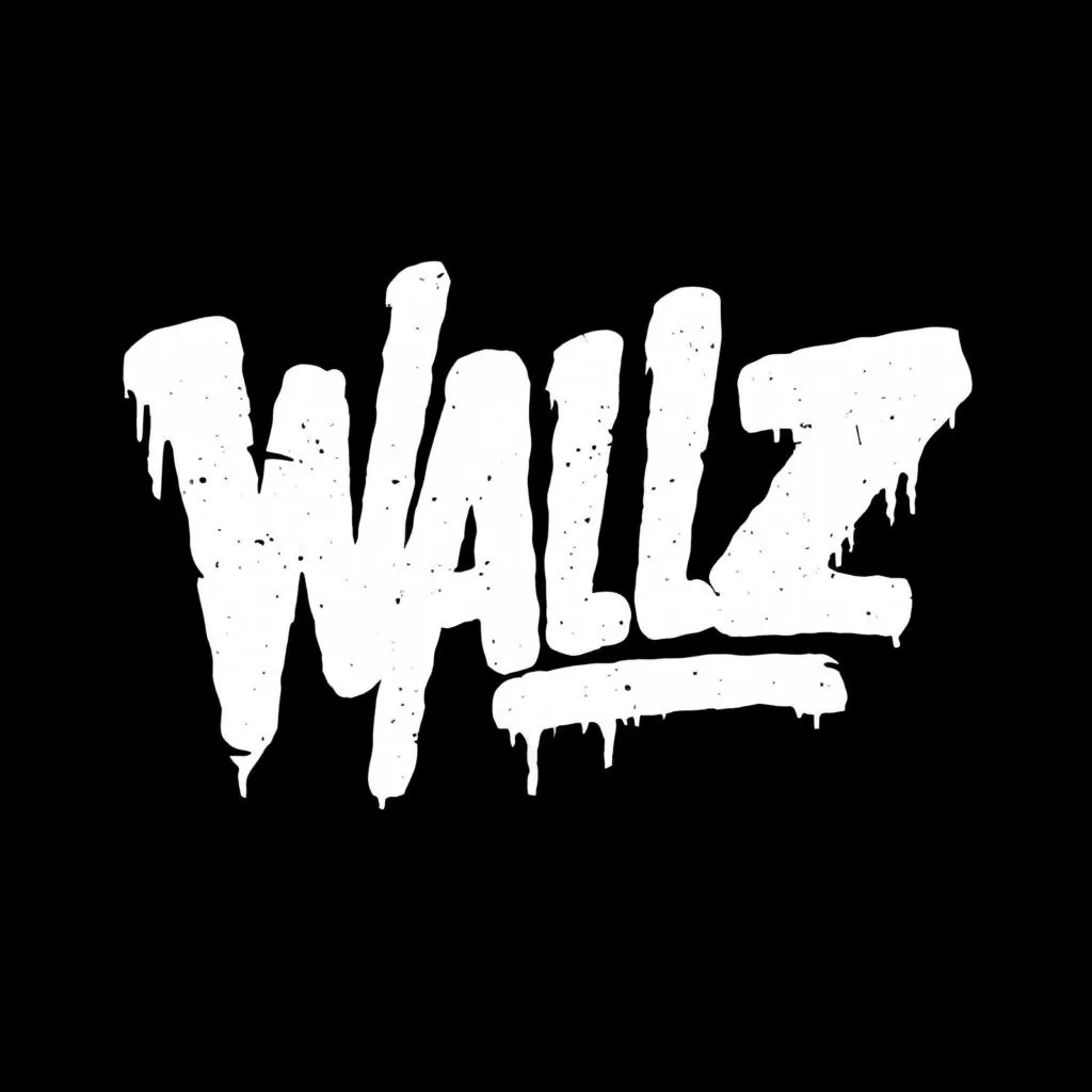 Wallz: White Wallz tag logo on black
